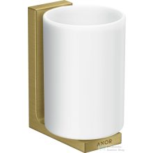   Hansgrohe AXOR UNIVERAL RECTANGULAR fali fogmosó pohár,szálcsiszolt sárgaréz hatású 42604950