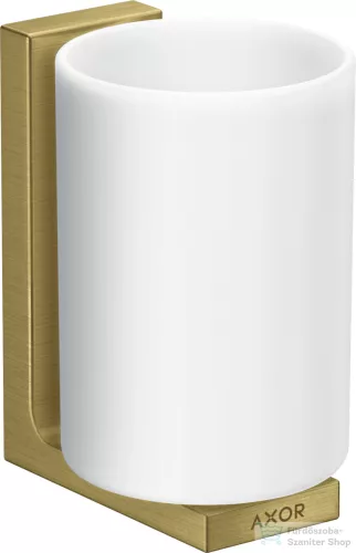 Hansgrohe AXOR UNIVERAL RECTANGULAR fali fogmosó pohár,szálcsiszolt sárgaréz hatású 42604950