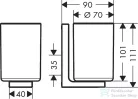 Hansgrohe AXOR UNIVERAL RECTANGULAR fali fogmosó pohár,szálcsiszolt sárgaréz hatású 42604950