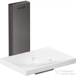   Hansgrohe AXOR UNIVERSAL RECTANGULAR fali szappantartó,szálcsiszolt fekete króm 42605340