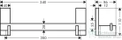 Hansgrohe AXOR UNIVERSAL RECTANGULAR 34 cm-es kapaszkodó,szálcsiszolt arany hatású 42613250