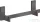 Hansgrohe AXOR UNIVERSAL RECTANGULAR 34 cm-es kapaszkodó,Szálcsiszolt fekete króm 42613340