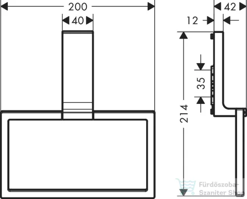 Hansgrohe AXOR UNIVERSAL RECTANGULAR törölközőtartó gyűrű,szálcsiszolt arany hatású 42623250