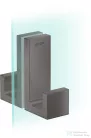 Hansgrohe AXOR UNIVERSAL RECTANGULAR zuhanyajtó fogantyú,szálcsiszolt fekete króm 42639340