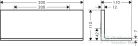 Hansgrohe AXOR UNIVERSAL RECTANGULAR 30 cm-es polc,polírozott fekete króm 42644330