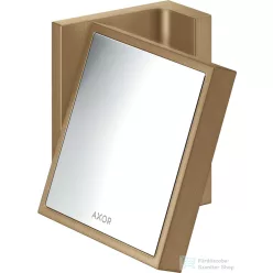   Hansgrohe AXOR UNIVERSAL RECTANGULAR kozmetikai tükör 1,7x nagyítással,szálcsiszolt bronz 42649140