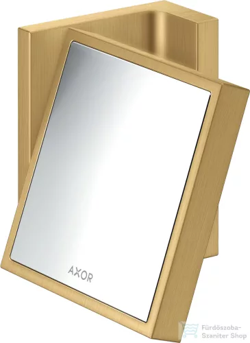 Hansgrohe AXOR UNIVERSAL RECTANGULAR kozmetikai tükör 1,7x nagyítással,szálcsiszolt arany hatású 42649250