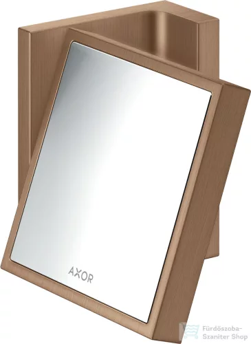 Hansgrohe AXOR UNIVERSAL RECTANGULAR kozmetikai tükör 1,7x nagyítással,szálcsiszolt vörös arany hatású 42649310