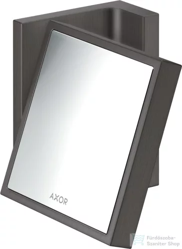 Hansgrohe AXOR UNIVERSAL RECTANGULAR kozmetikai tükör 1,7x nagyítással,szálcsiszolt fekete króm 42649340