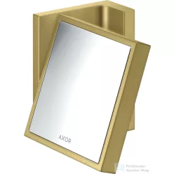   Hansgrohe AXOR UNIVERSAL RECTANGULAR kozmetikai tükör 1,7x nagyítással,szálcsiszolt sárgaréz hatású 42649950