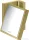 Hansgrohe AXOR UNIVERSAL RECTANGULAR kozmetikai tükör 1,7x nagyítással,szálcsiszolt sárgaréz hatású 42649950