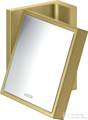 Hansgrohe AXOR UNIVERSAL RECTANGULAR kozmetikai tükör 1,7x nagyítással,szálcsiszolt sárgaréz hatású 42649950