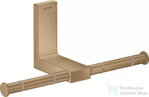 Hansgrohe AXOR UNIVERSAL RECTANGULAR dupla wc papír tartó,szálcsiszolt bronz 42657140