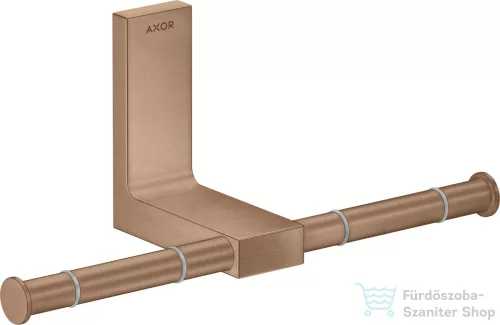 Hansgrohe AXOR UNIVERSAL RECTANGULAR dupla wc papír tartó,szálcsiszolt vörös arany hatású 42657310