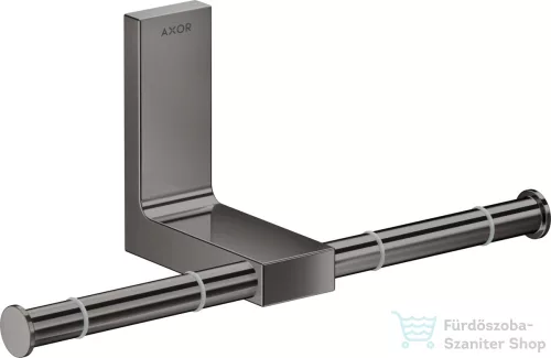 Hansgrohe AXOR UNIVERSAL RECTANGULAR dupla wc papír tartó,polírozott fekete króm 42657330