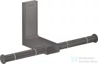 Hansgrohe AXOR UNIVERSAL RECTANGULAR dupla wc papír tartó,szálcsiszolt fekete króm 42657340