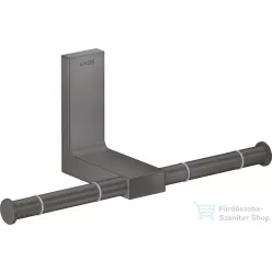   Hansgrohe AXOR UNIVERSAL RECTANGULAR dupla wc papír tartó,szálcsiszolt fekete króm 42657340