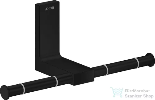 Hansgrohe AXOR UNIVERSAL RECTANGULAR dupla wc papír tartó,matt fekete 42657670