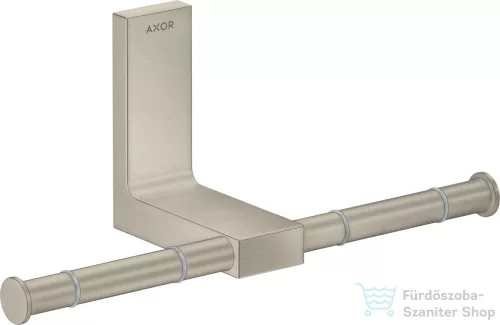 Hansgrohe AXOR UNIVERSAL RECTANGULAR dupla wc papír tartó,szálcsiszolt nikkel 42657820