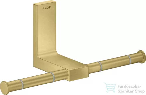Hansgrohe AXOR UNIVERSAL RECTANGULAR dupla wc papír tartó,szálcsiszolt sárgaréz hatású 42657950