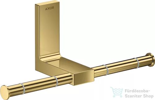 Hansgrohe AXOR UNIVERSAL RECTANGULAR dupla wc papír tartó,polírozott arany hatású 42657990