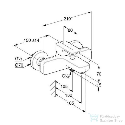 Kludi RENON kád/zuhanycsap, zuhanyszett nélkül, matt fehér 426915375