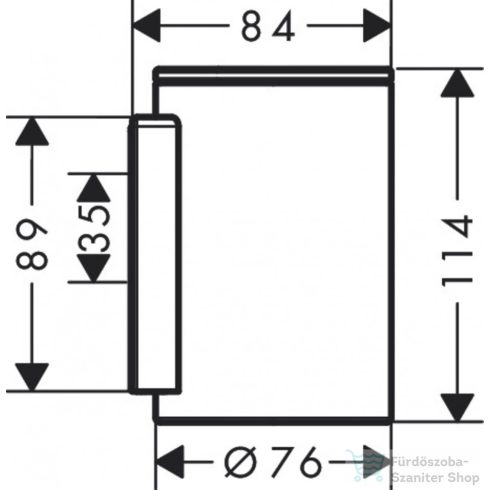 Hansgrohe AXOR UNIVERSAL CIRCULAR fali fogkefetartó,matt fehér 42804700