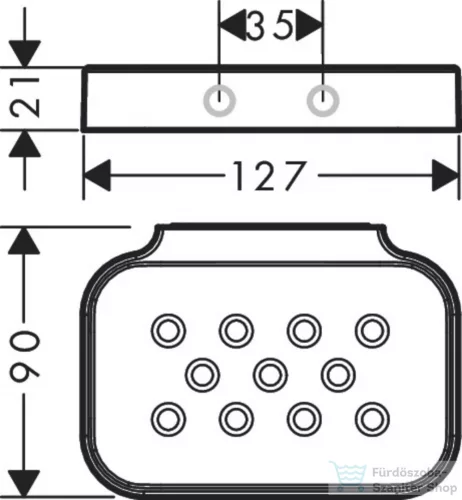 Hansgrohe AXOR UNIVERSAL CIRCULAR fali szappantartó,szálcsiszolt bronz 42805140