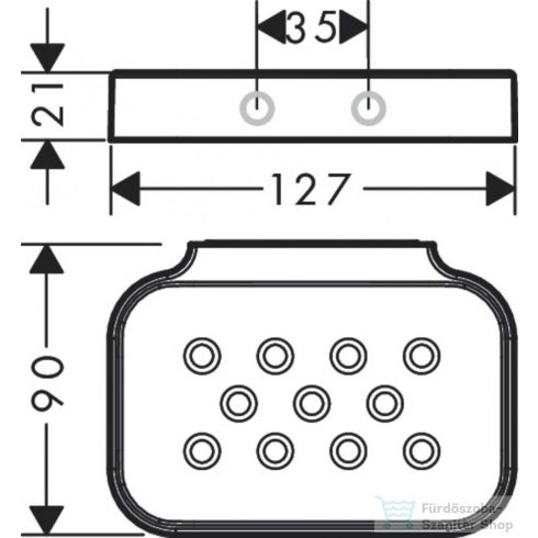 Hansgrohe AXOR UNIVERSAL CIRCULAR fali szappantartó,rozsdamentes acél hatású 42805800