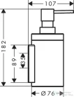 Hansgrohe AXOR UNIVERSAL Circular szappanadagoló, matt fekete 42810670