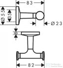 Hansgrohe AXOR UNIVERSAL CIRCULAR dupla akasztó,polírozott fekete króm 42812330