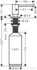 Hansgrohe AXOR UNO szappan-/mosogatószer adagoló, króm 42818000
