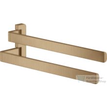   Hansgrohe AXOR UNIVERSAL SOFTSQUARE 40,9 cm-es dupla törölközőtartó,szálcsiszolt bronz 42821140