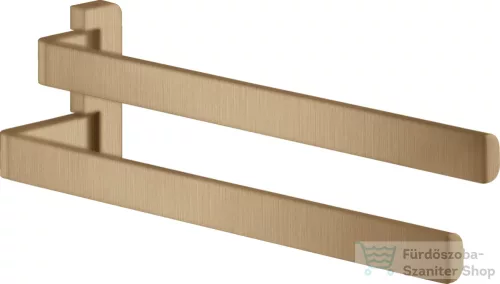 Hansgrohe AXOR UNIVERSAL SOFTSQUARE 40,9 cm-es dupla törölközőtartó,szálcsiszolt bronz 42821140