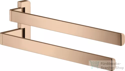 Hansgrohe AXOR UNIVERSAL SOFTSQUARE 40,9 cm-es dupla törölközőtartó,polírozott vörös arany hatású 42821300