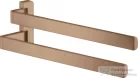 Hansgrohe AXOR UNIVERSAL SOFTSQUARE 40,9 cm-es dupla törölközőtartó,szálcsiszolt vörös arany hatású 42821310