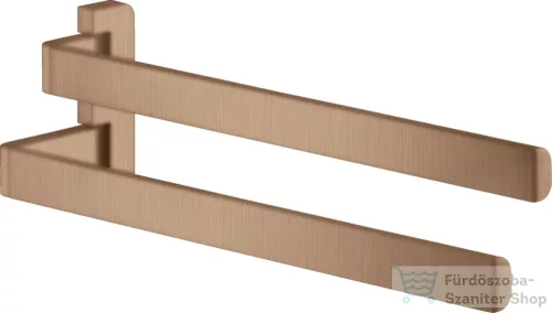 Hansgrohe AXOR UNIVERSAL SOFTSQUARE 40,9 cm-es dupla törölközőtartó,szálcsiszolt vörös arany hatású 42821310