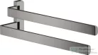 Hansgrohe AXOR UNIVERSAL SOFTSQUARE 40,9 cm-es dupla törölközőtartó,polírozott fekete króm 42821330