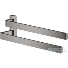   Hansgrohe AXOR UNIVERSAL SOFTSQUARE 40,9 cm-es dupla törölközőtartó,polírozott fekete króm 42821330