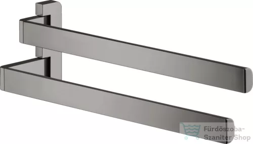 Hansgrohe AXOR UNIVERSAL SOFTSQUARE 40,9 cm-es dupla törölközőtartó,polírozott fekete króm 42821330