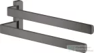 Hansgrohe AXOR UNIVERSAL SOFTSQUARE 40,9 cm-es dupla törölközőtartó,szálcsiszolt fekete króm 42821340