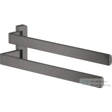   Hansgrohe AXOR UNIVERSAL SOFTSQUARE 40,9 cm-es dupla törölközőtartó,szálcsiszolt fekete króm 42821340