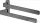 Hansgrohe AXOR UNIVERSAL SOFTSQUARE 40,9 cm-es dupla törölközőtartó,szálcsiszolt fekete króm 42821340