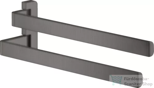 Hansgrohe AXOR UNIVERSAL SOFTSQUARE 40,9 cm-es dupla törölközőtartó,szálcsiszolt fekete króm 42821340