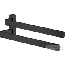   Hansgrohe AXOR UNIVERSAL SOFTSQUARE 40,9 cm-es dupla törölközőtartó,matt fekete 42821670