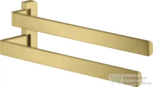 Hansgrohe AXOR UNIVERSAL SOFTSQUARE 40,9 cm-es dupla törölközőtartó,szálcsiszolt sárgaréz hatású 42821950