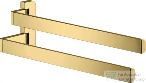 Hansgrohe AXOR UNIVERSAL SOFTSQUARE 40,9 cm-es dupla törölközőtartó,polírozott arany hatású 42821990