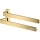 Hansgrohe AXOR UNIVERSAL SOFTSQUARE 40,9 cm-es dupla törölközőtartó,polírozott arany hatású 42821990