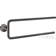   Hansgrohe AXOR UNIVERSAL CIRCULAR 49 cm-es dupla fali törölközőtartó,polírozott fekete króm 42822330