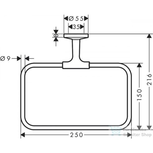 Hansgrohe AXOR UNIVERSAL CIRCULAR törölközőtartó gyűrű,szálcsiszolt sárgaréz hatású 42823950